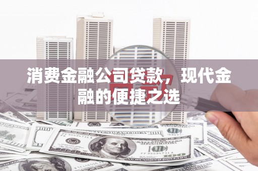 无极消费金融公司贷款，现代金融的便捷之选