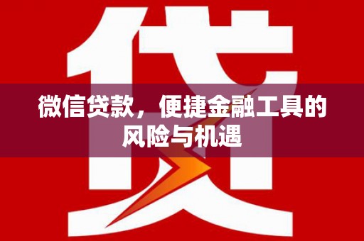 龙崎微信贷款，便捷金融工具的风险与机遇