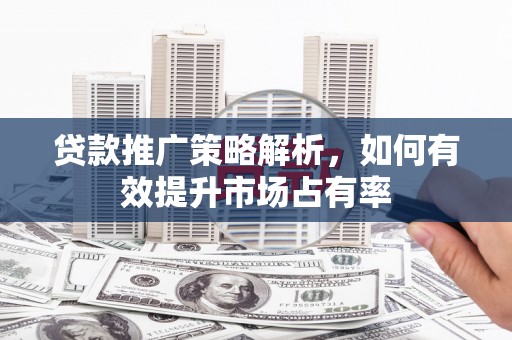 平乡贷款推广策略解析，如何有效提升市场占有率