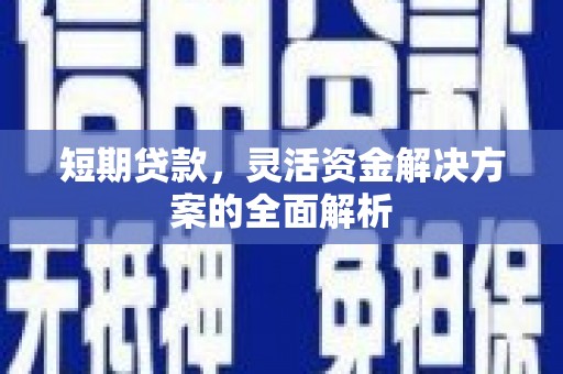 冀州短期贷款，灵活资金解决方案的全面解析