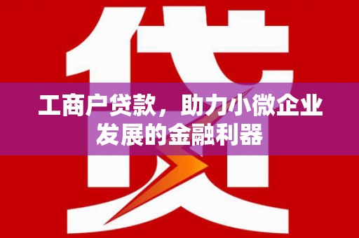 南宁工商户贷款，助力小微企业发展的金融利器