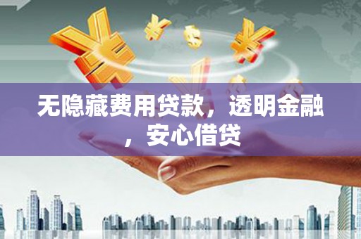 三重无隐藏费用贷款，透明金融，安心借贷