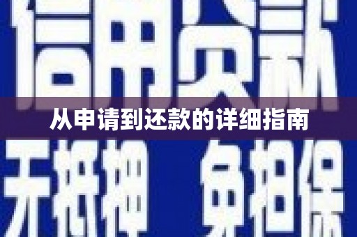 镇赉从申请到还款的详细指南